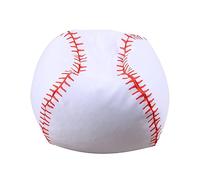 GARIOUANS Contenitore per Giocattoli Forma Palla da Baseball Cerniera Pouf Imbottito in Poliestere Resistente per Riporre Peluche Vestiti e Coperte
