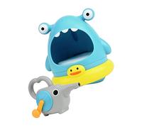 GARIOUANS Creatore Di Bolle Di Squalo Giocattolo Da Bagno Per Ragazzo Ragazza, Macchina Per Bolle Manuale a Doppio Soffio, 2 Pezzi Per Divertimento Durante Bagnetto e Allenamento Occhio-mano