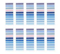 GARIOUANS Etichette Adesive Trasparenti Scrivibili, Set da 10 Blocchi di Linguette Multicolori per Indice, Segnapagina Autoadesivi per Ufficio, Scuola e Organizzazione di Documenti