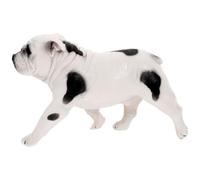 GARIOUANS Figura Realistica Bulldog Francese in Plastica Stabile Decorazione Casa Adorabile per Interni Statua Cane da Tavolo per Arredo e Regalo Scultura Animale Cognitiva