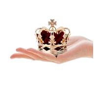 GARIOUANS Forcina per Chioma a Corona D’oro 3d, Copricapo Elegante per Feste e Cosplay di Halloween, Accessorio Decorativo Versatile per Donna, Fermaglio per Chioma da Regina