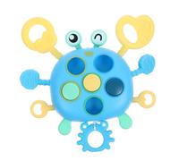 GARIOUANS Giocattolo da Tirare per Ragazzo Granchio Cartoon Blu Sviluppo Abilità Motorie Adatto da Giocattolo Educativo per Passeggino e Seggiolino