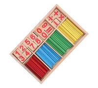 GARIOUANS Giocattolo Educativo Bastoncini di Conto in Legno per Apprendimento Matematica e Abaco Montessori Didattico per Asilo e Scuola dell'Infanzia Sicuro e Resistente