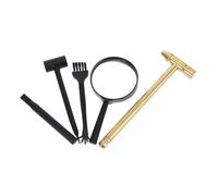 GARIOUANS Kit Di Attrezzi Per Scavi Archeologici Bambini 6 Pezzi Martello Metallico, Spazzola e Lente D'ingrandimento Per Esperienza Educativa Di Scavare Pietre Preziose e Giochi Scientifici