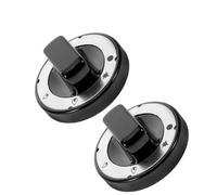 GARIOUANS Manopole di Controllo per Cucina a Gas in Abs Nero, Antiscivolo e Resistenti al Calore, 2 Pezzi per Fornelli, Forni e Barbecue Professionali