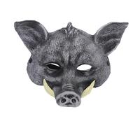 GARIOUANS Maschera Animale Cinghiale Nera per Halloween e Decorazione Cosplay per Feste e Balli Mascherati Design Resistente e Adatto Tutti