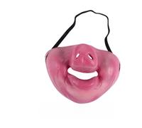 GARIOUANS Maschera di Maiale Cosplay a Metà Viso in Materiale Resistente, Maschera Spaventosa per Feste di Halloween, Carnevale e Party, Taglia Unica per Adulti Comoda da Indossare