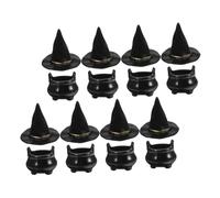 GARIOUANS Mini Cappelli da Strega e Calderoni in Miniatura per Halloween, Set da 20 Pezzi per Decorazioni Fai da Te, Accessori Festa a Tema Streghe e Artigianato