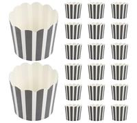 GARIOUANS Muffin e Facili da Usare 100 Pirottini Nero, Resistenti in Carta Alimentare per Dessert e Mousse in Casa o Negozio di Dolci