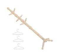 GARIOUANS Oggetti Di Vestiti Appendiabiti in Miniatura Vestire Rack Mini Appendiabiti Mini Gancio Di Vestiti Appendiabiti Per Casa Delle Bambole Mini Scaffali Per La Casa Beige Plastica