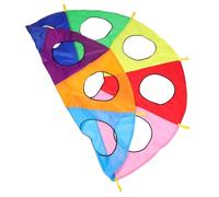 GARIOUANS Paracadute Colorato 9 Buche per Ragazzo Ragazza, Gioco Cooperativo Sensoriale per Asilo, attività All'aperto Didattica e Portatile per Sviluppo Reazioni e Coordinazione