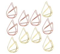 GARIOUANS Porta Segnaposto da Tavolo a Goccia D’Acqua in Metallo Oro e Rosa Set 10 Pezzi Portafoto e Supporto per Carte per Feste e Centrotavola