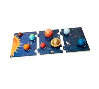 GARIOUANS Puzzle Educativo del Sole in Legno per Pianeti Colorati per Apprendimento Cognitivo e Gioco Interattivo Giocattolo Montessori per Ragazzi e Ragazze Anni