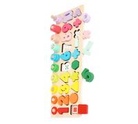 GARIOUANS Puzzle in Legno per Forme e Numeri Colorati Gioco Educativo Impilabile per Sviluppo Motricità e Coordinazione Occhio-Mano Giocattolo Prescolare per Piccoli