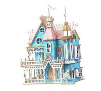 GARIOUANS Puzzle in Legno Te Casa da Sogno Modellino Architettura Gioco Educativo per Sviluppo Intellettivo e Coordinazione Manuale