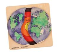 GARIOUANS Puzzle Struttura Strati in Legno per Kit Educativo Geografia Gioco Didattico per Ragazzi e Ragazze Globo da Assemblare