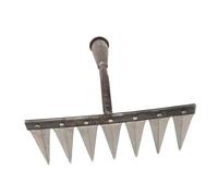 GARIOUANS Rastrello da Piantagione Manuale Piccolo in Metallo, Attrezzo da Giardino per Aiuole e Arbusti, Resistente All’usura per Dissodare e Rimuovere Erbacce Profonde in Orto e Giardino