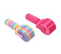 GARIOUANS Rullo per Pittura Testurizzato 3D in Gomma per Arte della Carta e Decorazioni Murali Set da 2 Pezzi Colore Rosa per Decoupage Stampa a Rullo e Progetti Artistici Creativi