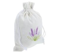 GARIOUANS Sacchetto Coulisse in Cotone Beige 13x18 Cm per Sacchetti di Lavanda Riutilizzabile, Mini Borsa per Bomboniere Fai da Te, per Profumare Armadi, Cassetti e Regali Festa