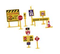 GARIOUANS Segnali Stradali in Plastica Colorati Stradali Educative per Leggere e Facili da Trasportare per Giochi Ruolo e Apprendimento del Traffico