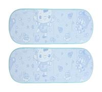 GARIOUANS Set 2 Pezzi Cuscino Refrigerante per Ragazzo Ragazza e Sedile Passeggino Doppia Faccia in Seta Ghiacciata e Cotone Spesso Accessorio Estivo e Invernale per Supporto e Vestibilità