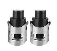 GARIOUANS Set 2 Pezzi Tappatrice Sughero per Bottiglia di Vino Spumante, Tappo in Silicone e Abs Nero, Mantiene Freschezza e Sigilla Ermeticamente Bottiglie