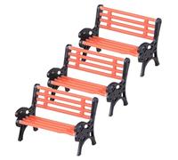 GARIOUANS Set 3 Mini Panche in Miniatura per Casa delle Bambole, Arredamento Mini Casa e Decorazione Paesaggistica, Accessori e Gioco Creativo