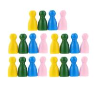 GARIOUANS Set 40 Pezzi da Gioco in Legno a Forma Umana per Scacchi Volanti e Dama, Accessori per Giochi da Tavolo Educativi per Colori Casuali, Sostituzione Pedine Mancanti Colore Casuale