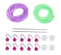 GARIOUANS Set di Strumenti di Tessitura Craft Needle Stoppers Kit di Forniture per Maglieria Fermagli segnapunto Aghi a Maglia Protezioni per Ferri da Maglia Silicone. Metallo