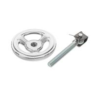 GARIOUANS Set Manopola Pressione 10 Cm per Stufa a Legna e Caldaia, Accessorio Ferramenta per Ricambio Volantino Resistente Alte Temperature, Controllo Preciso Riscaldamento per Caminetto