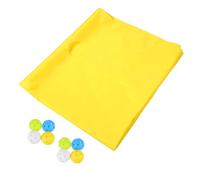 GARIOUANS Set Tappetini Gioco Team Building in Tela Cerata Fori per Attività di Gruppo Indoor Colore Giallo Riutilizzabili e Leggeri per Eventi Aziendali e Scuole