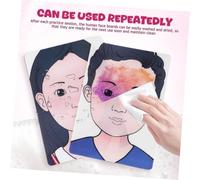 GARIOUANS Tavole per Pratica Trucco Riutilizzabili in Plastica per Lavabili con Volti Maschile e Femminile per Esercizi Face Painting e Make Up
