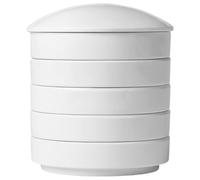 GARIOUANS Tavolozza in Ceramica Impilabile a Cinque Strati Coperchio Vassoio Rotondo in Porcellana per Miscelare Acquerelli e Inchiostro Contenitore per Pittura ad Acquerello per Artisti