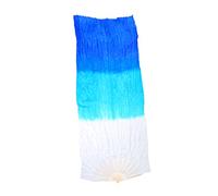 GARIOUANS Ventaglio con Ventaglio bambù Colore Graduale Blu Scuro e Flessibile per Donne Adulte
