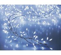 Garland 100 Micro LED Linear Cool White Battery Operated Fairy Lights Nativity Christmas Tree Decorations