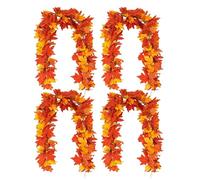 Garland Autunnale - Arredamento Autunnale | Foglie Autunnali | Decorazioni Autunnali | 4x Decorazioni Per Il Ringraziamento Delle Ghirlande Autunnalis Artificiali | Ornamenti Stagionali Decorazionis