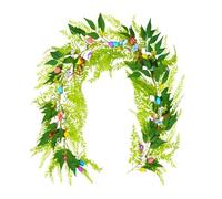 Garland di Pasqua, Garland di Pasqua Primavera - Falsa Pasqua Garland Vine Perizoma con le uova - Raccolta di Forniture, decorazione stagionale per il camino del Cappotto