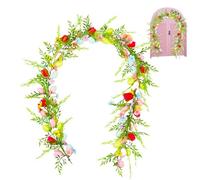 Garland - Ghirlanda di uova di Pasqua, ghirlanda di primavera rustica con uova di Pasqua, decorazione stagionale, decorazione domestica per cappotti e caminetti