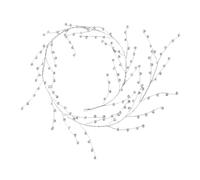 Garland String Lights - Hanging Chain Crystal Display | Cut Acrylic Design with Radiant Twinkle, Event Ornament, Entry Rail for Christmas Window Balcony Garden Seasonal Decoration Craft, 130/51.2in