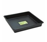 Garland Vassoio Rigido 60x60x12 cm 32L Drenaggio per Piante Irrigazione Nero