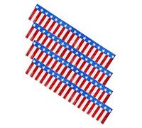 Garlanda di Franges in Foglio di Alluminio - 4 luglio sfilata in Foglio di Alluminio Full Garland Fringe | 4X decorazione celebrazione sfondo blu bianco rosso
