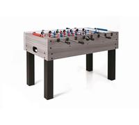 Garlando calciobalilla F-100 rovere grigio con aste rientranti. Modello dall’aspetto sobrio ed elegante 3 palline bianche modello “Standard” in dotazione