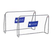 Garlando coppia porte da calcio Kick & Rush 215x152 cm set 2 porte Grigio