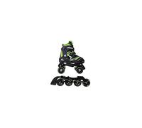 Pattini a rotelle trasformabili in pattini in linea 2in1 REVERSE verde lime misura M