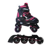 Pattini a rotelle trasformabili in pattini in linea 2in1 REVERSE fucsia misura S