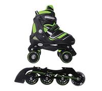 Pattini a rotelle trasformabili in pattini in linea 2in1 REVERSE verde lime misura L
