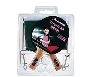 Garlando Set Ping Pong Thunder Plus con Rete Tendirete 2 Racchette e 3 Palline