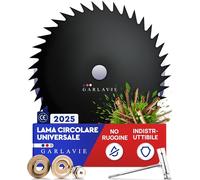 GARLAVIE Disco Decespugliatore 25,5 cm - Lama Leggera Universale per Motoseghe e Cespugli, Ideale per Erbacce, Pacciame e Crescita Selvaggia