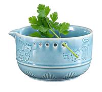 Garlic Grater Bowl - Ceramic, Ginger Grating Bowl, Manual Kitchen Tool