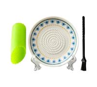 Garlic Grater Bowl - Round Ceramic Kitchen Dish, Vegetable Fruit Prep Tool